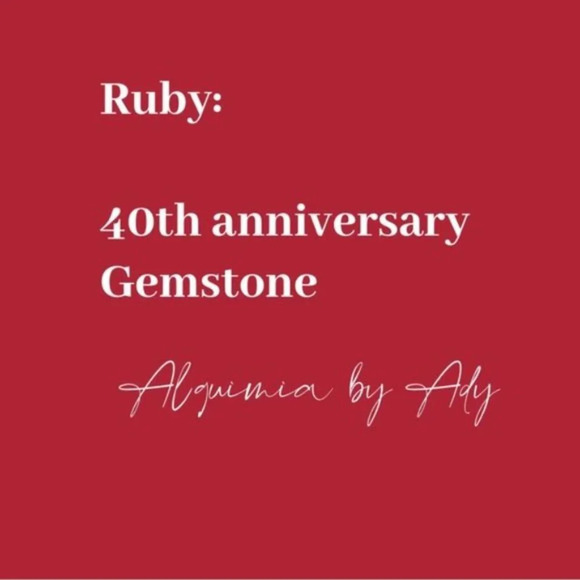 Untreated ruby drops dangle gold earrings/July birthstone - Picture 6 of 6